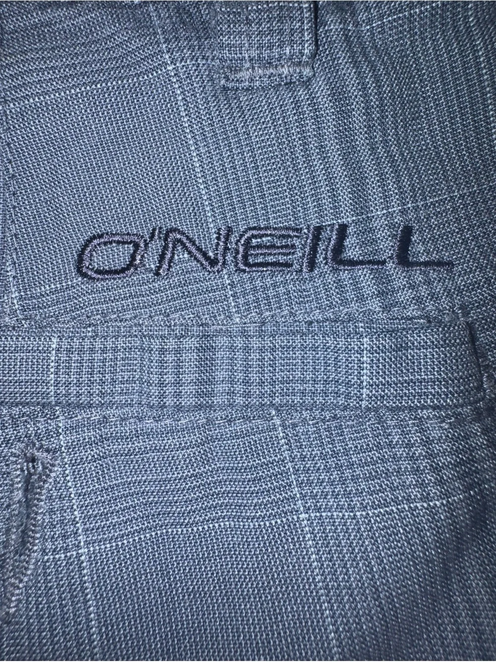 O’Neill Light Blue Plaid Cotton Shorts